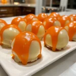 A tempting close-up of Candy Corn Pretzel Bites
