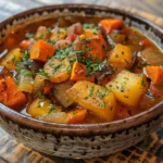 Bowl of homemade Roasted Vegetable Soup