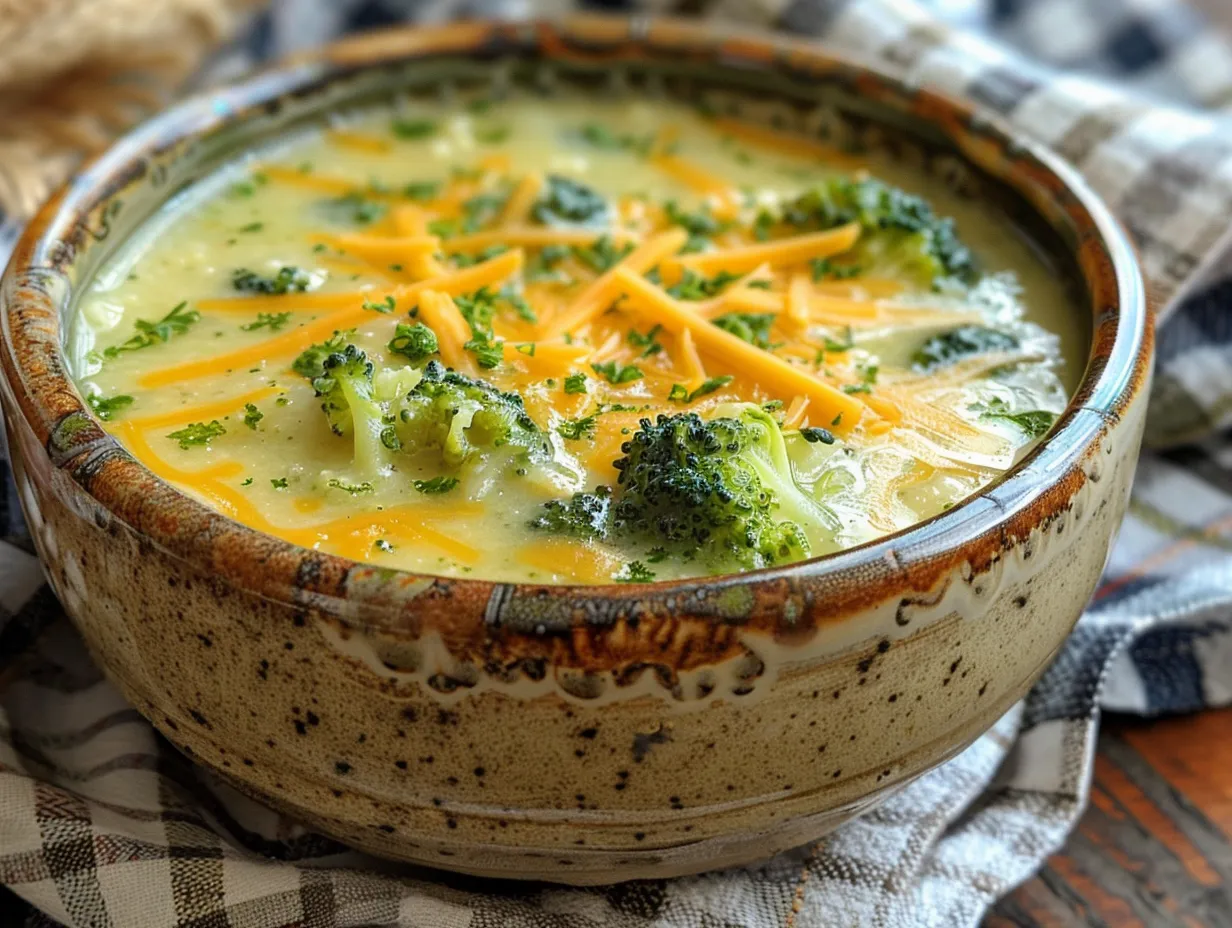 Broccoli Cheddar Soup with Shells