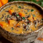 Cozy Bowl of Pumpkin Wild Rice Soup