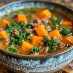 Hearty Sausage Sweet Potato Kale Soup