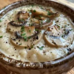 Parmesan Mushroom Chicken Soup Bowl