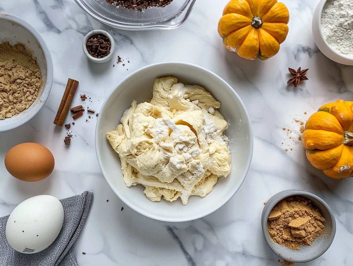 Ingredients for making Pumpkin Pie Crescents