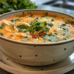 A Bowl of Steaming Simple Thai Chicken Soup