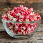 Bloody Red Velvet Popcorn on Display