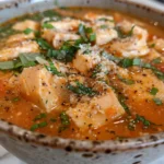 Bowl of Delicious Chicken Parmesan Soup