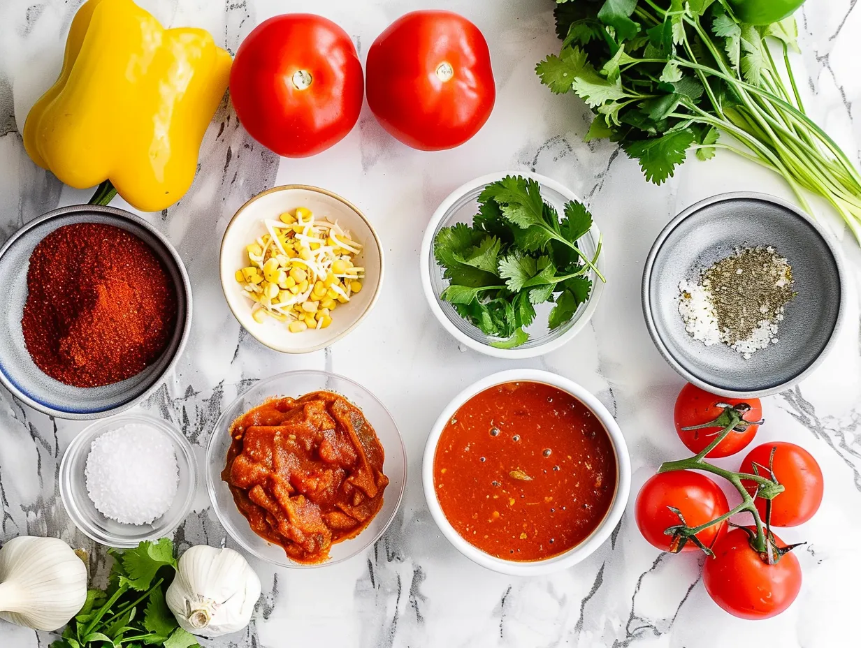Ingredients for making Chili's Chicken Enchilada Soup Recipe