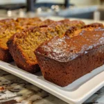 Close-up shot of persimmon bread