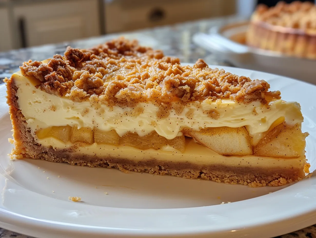 Delicious Apple Crumble Cheesecake