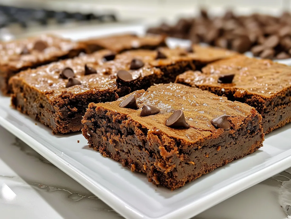 Delicious Browkies on a white plate