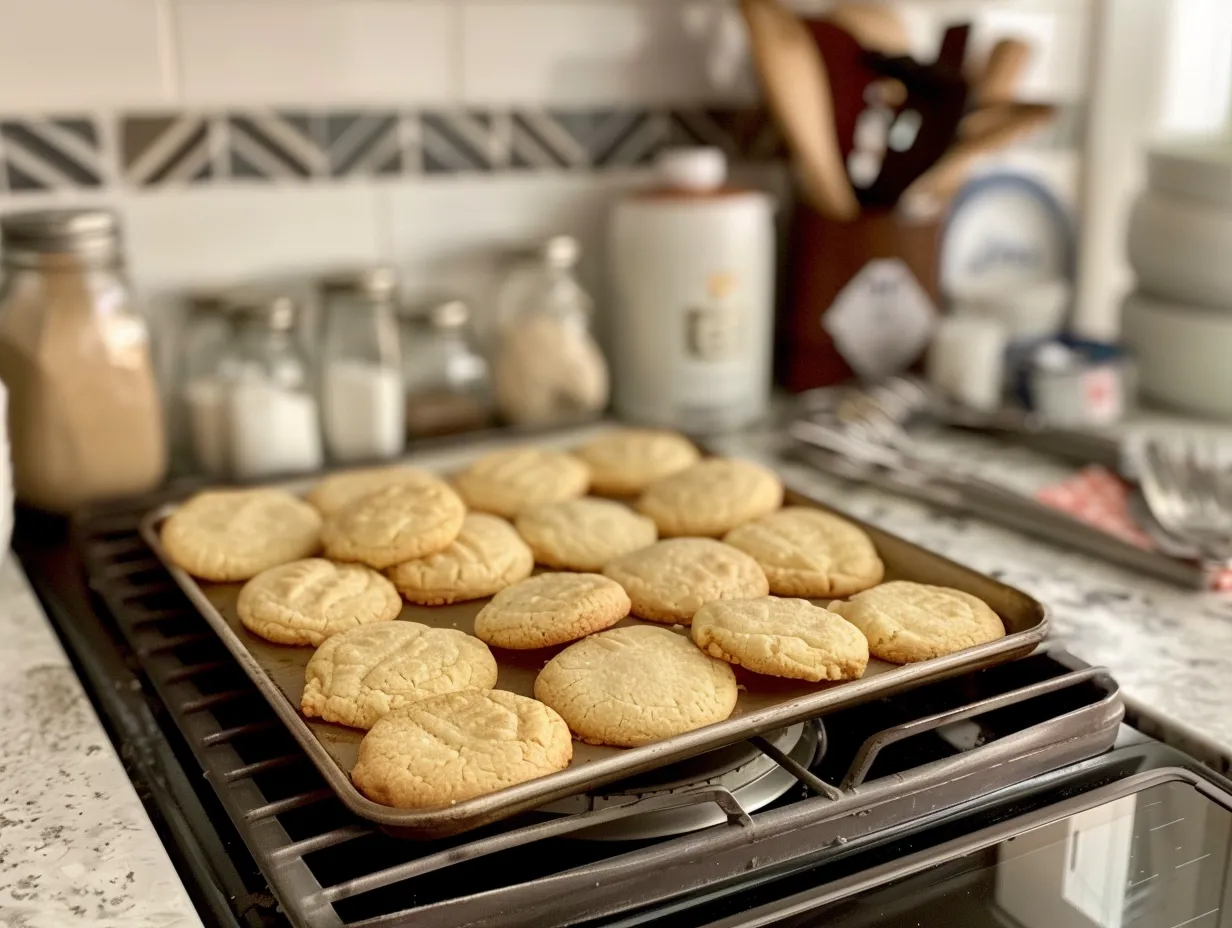 A batch of finished Sugar Cookies, decorated with colorful icing and sprinkles.