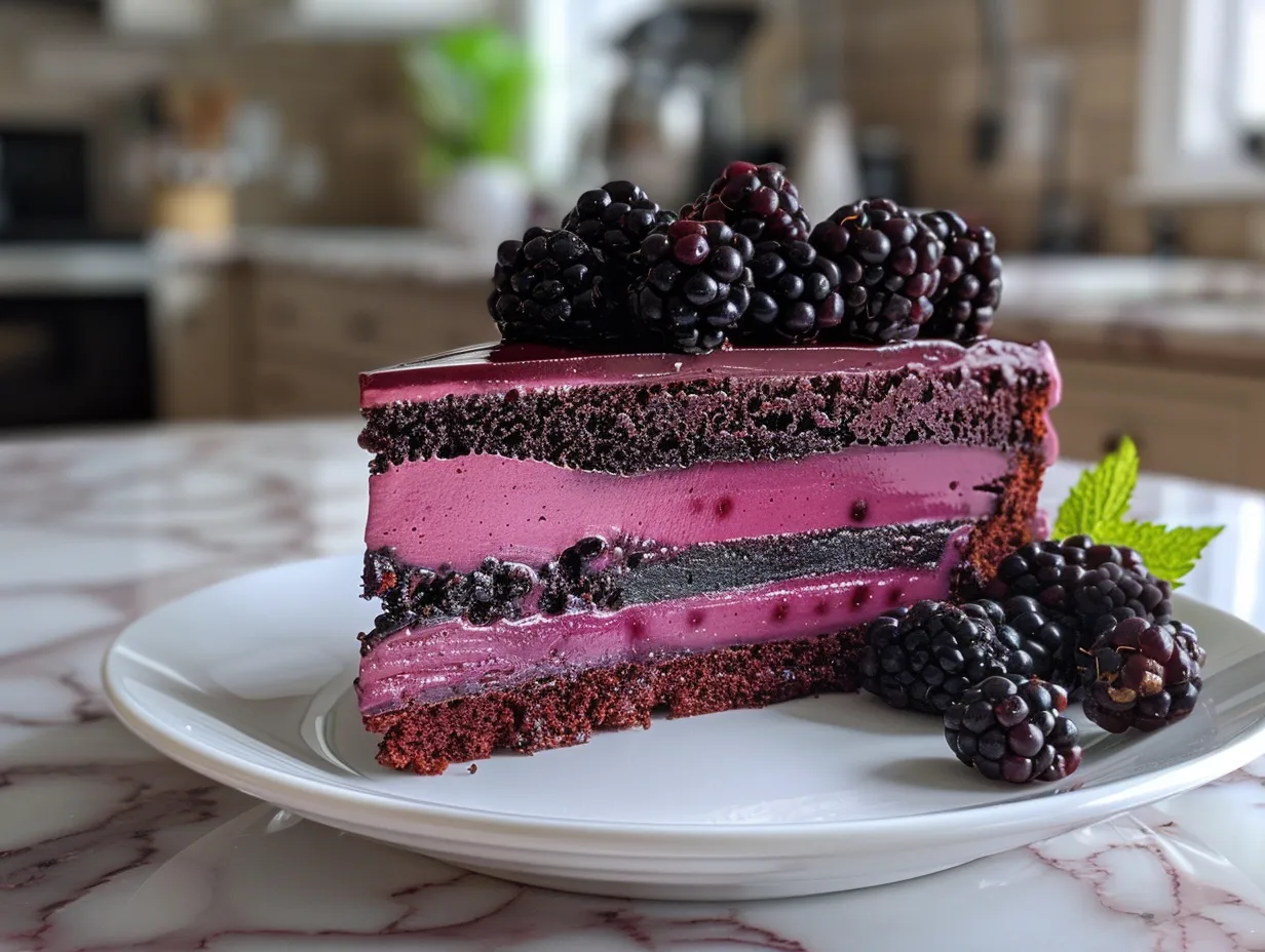 Finished Blackberry Velvet Gothic Cake