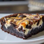 Halloween Brownies with Oreo Swirl