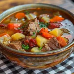 Heartwarming Bowl of Vegetable Beef Soup