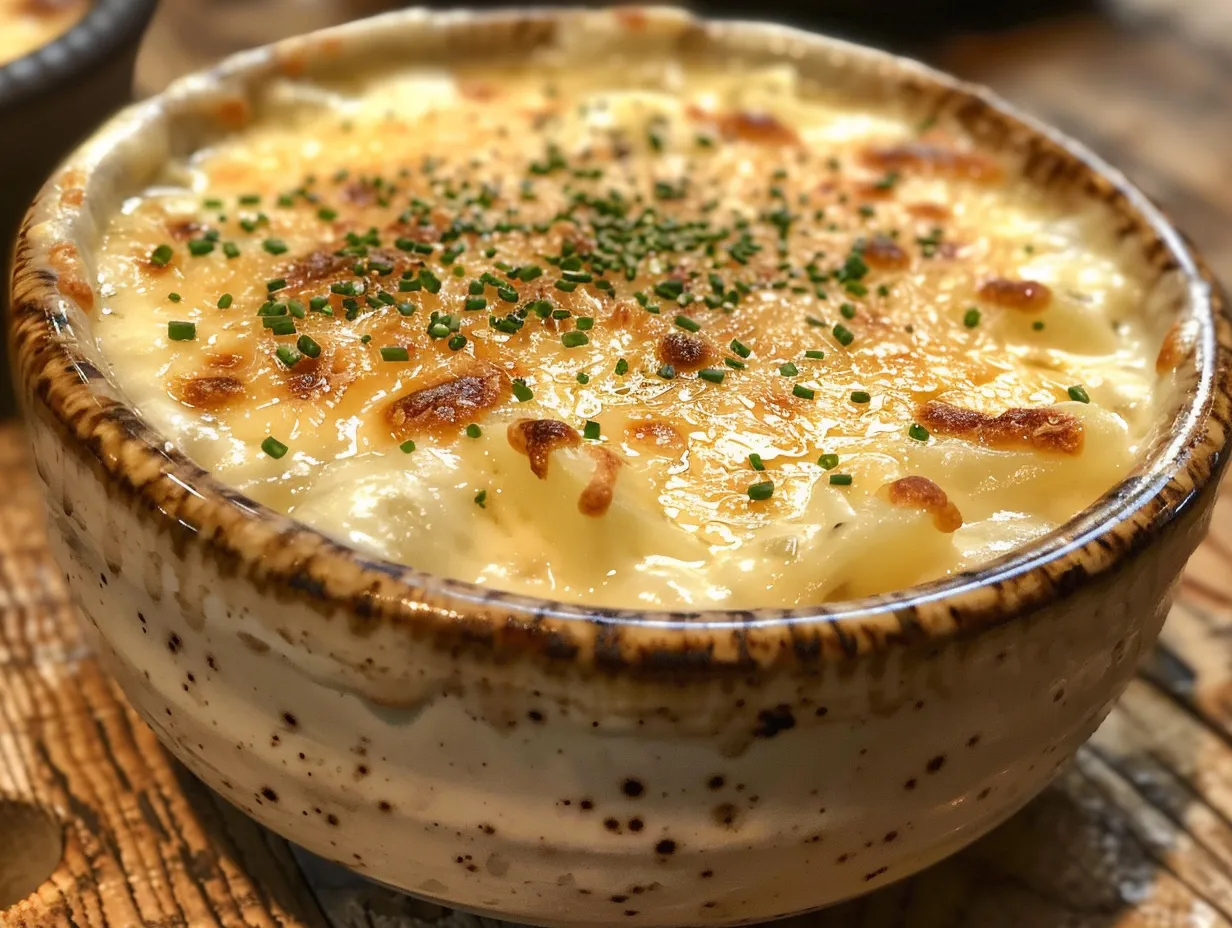Hearty Bowl of Garlic Cheddar Potato Soup