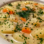 Inviting bowl of German Potato Soup