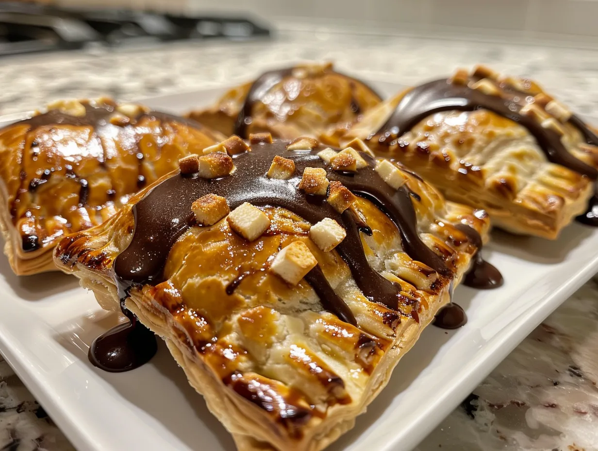 Smores Hand Pies on a Rustic Wooden Board