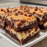 Spooky Loaded Cream Cheese Halloween Brownies