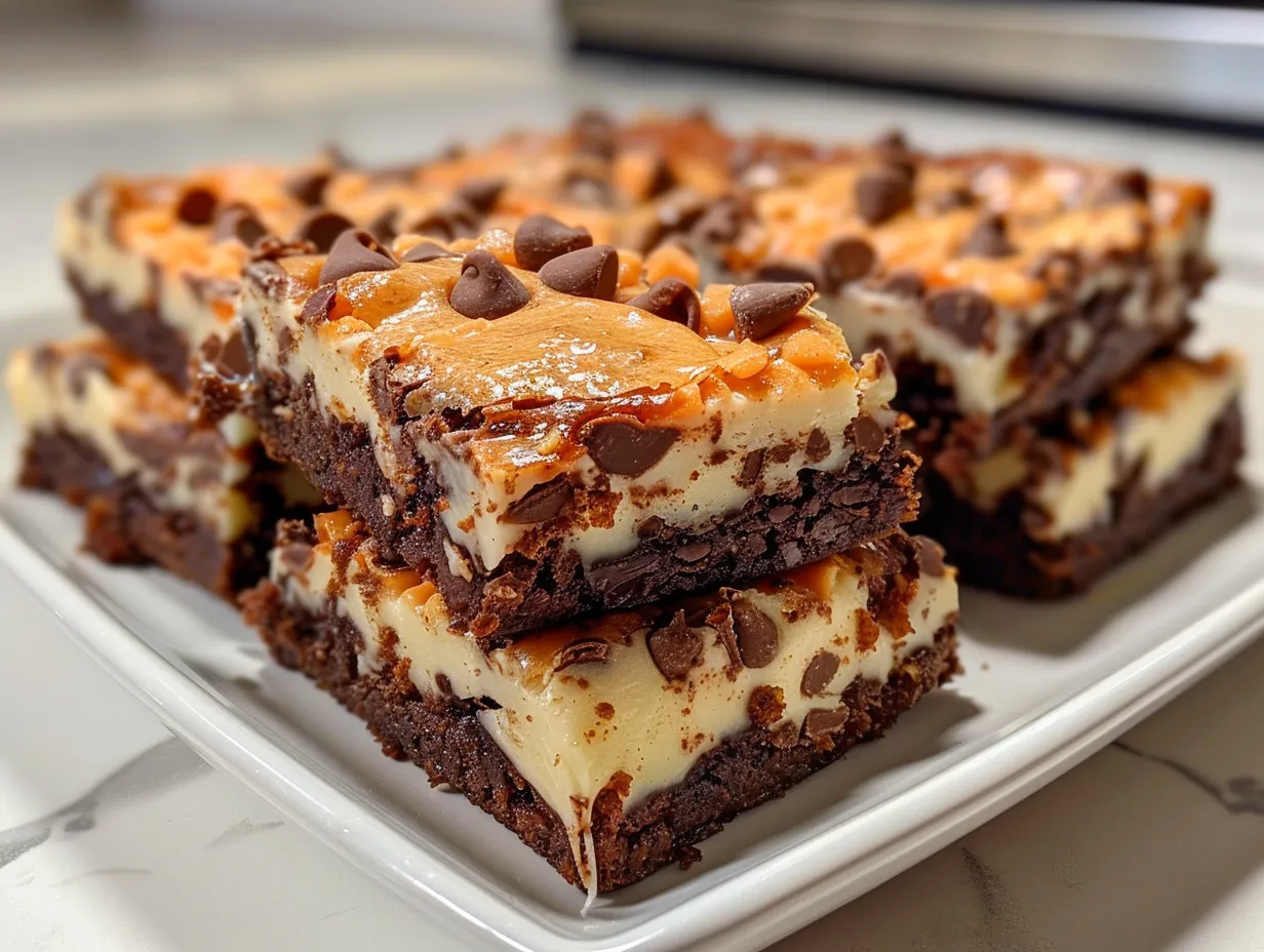 Spooky Loaded Cream Cheese Halloween Brownies