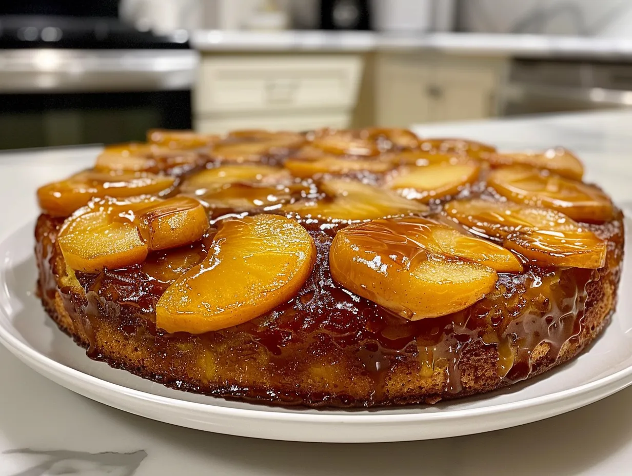 A Delicious Caramel Apple Upside-Down Cake
