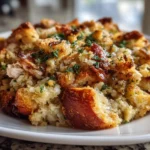 A heartwarming image of Crockpot Chicken and Stuffing.