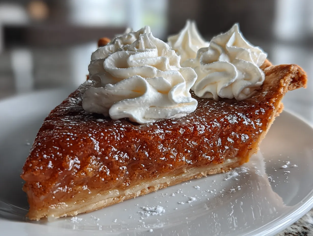 Apple Butter Pie with Cinnamon Whipped Cream Display