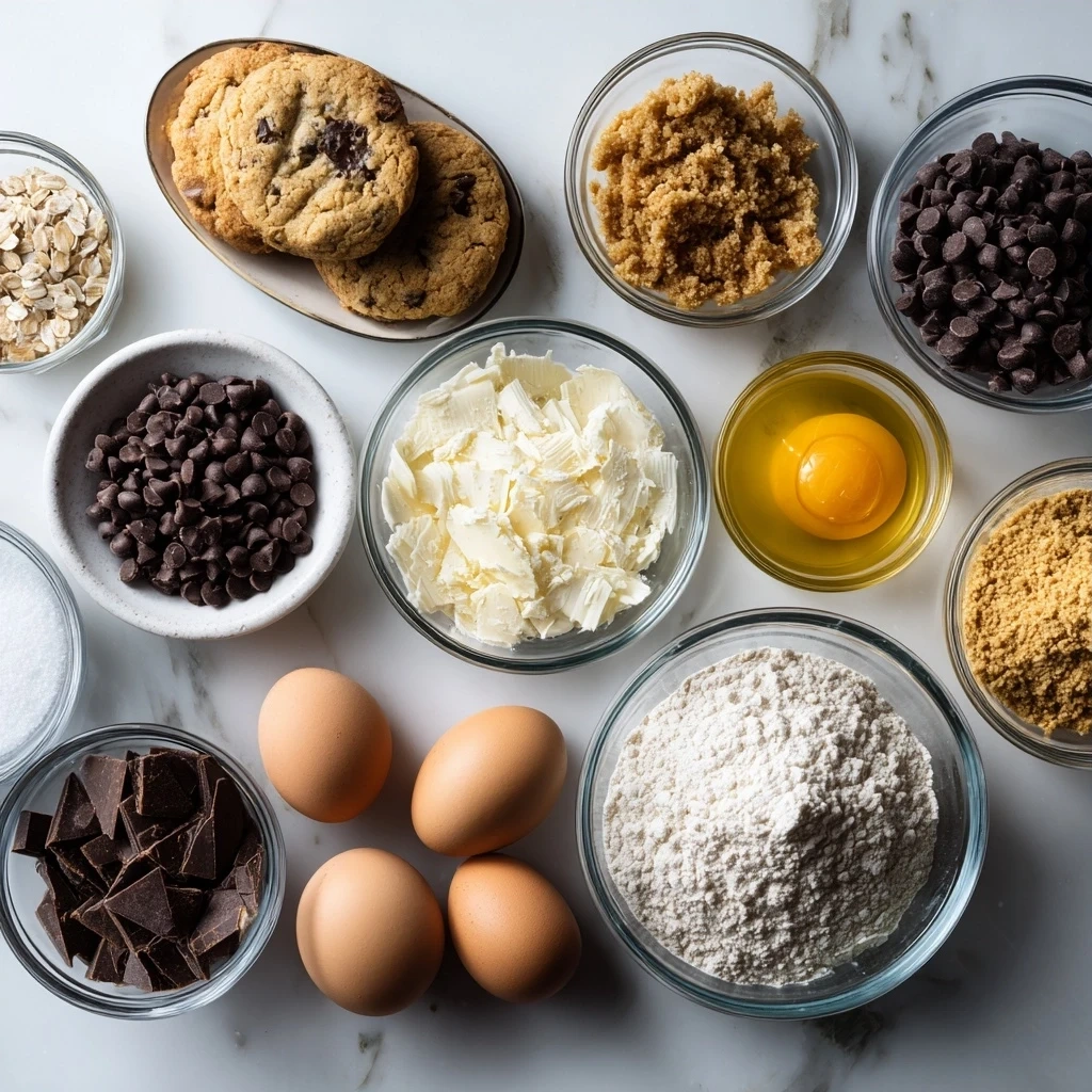 All the ingredients needed to create this amazing Chocolate Chip Cookie Pie recipe