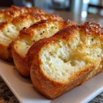Close-up of Golden Garlic Bread Rolls