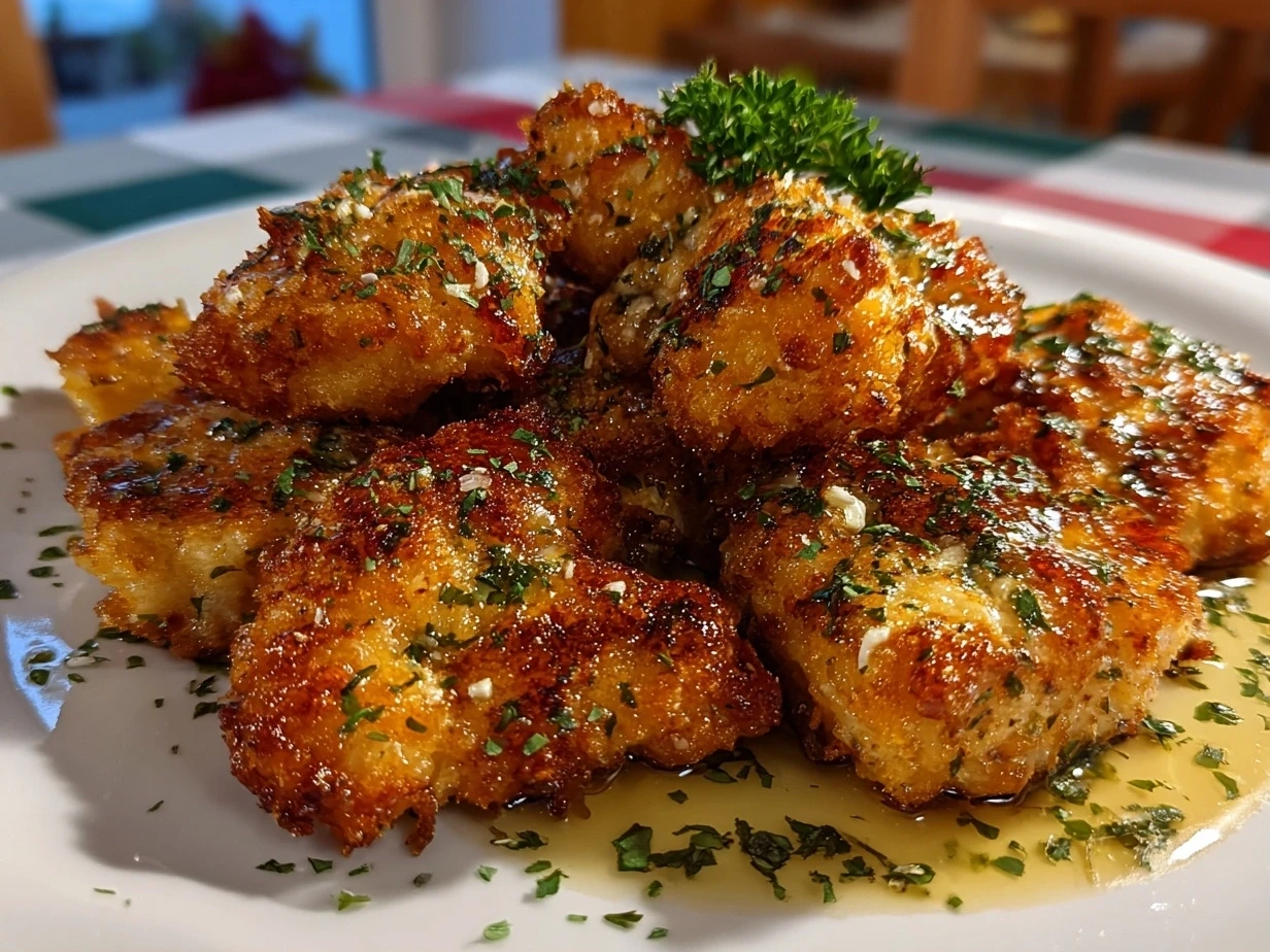 Creamy Chicken Gloria on a White Plate