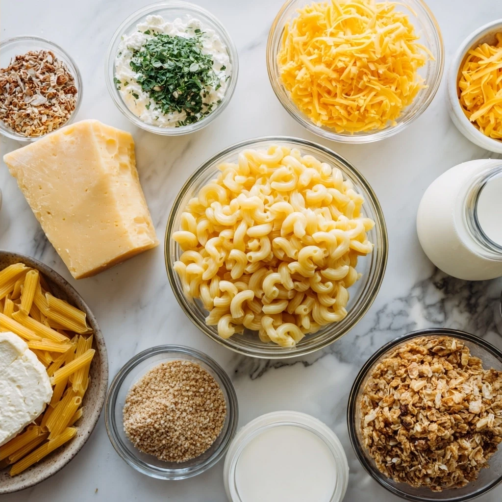 Ingredients for making Crockpot Mac and Cheese