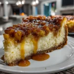 Decadent Slice of Salted Caramel Apple Pie Cheesecake
