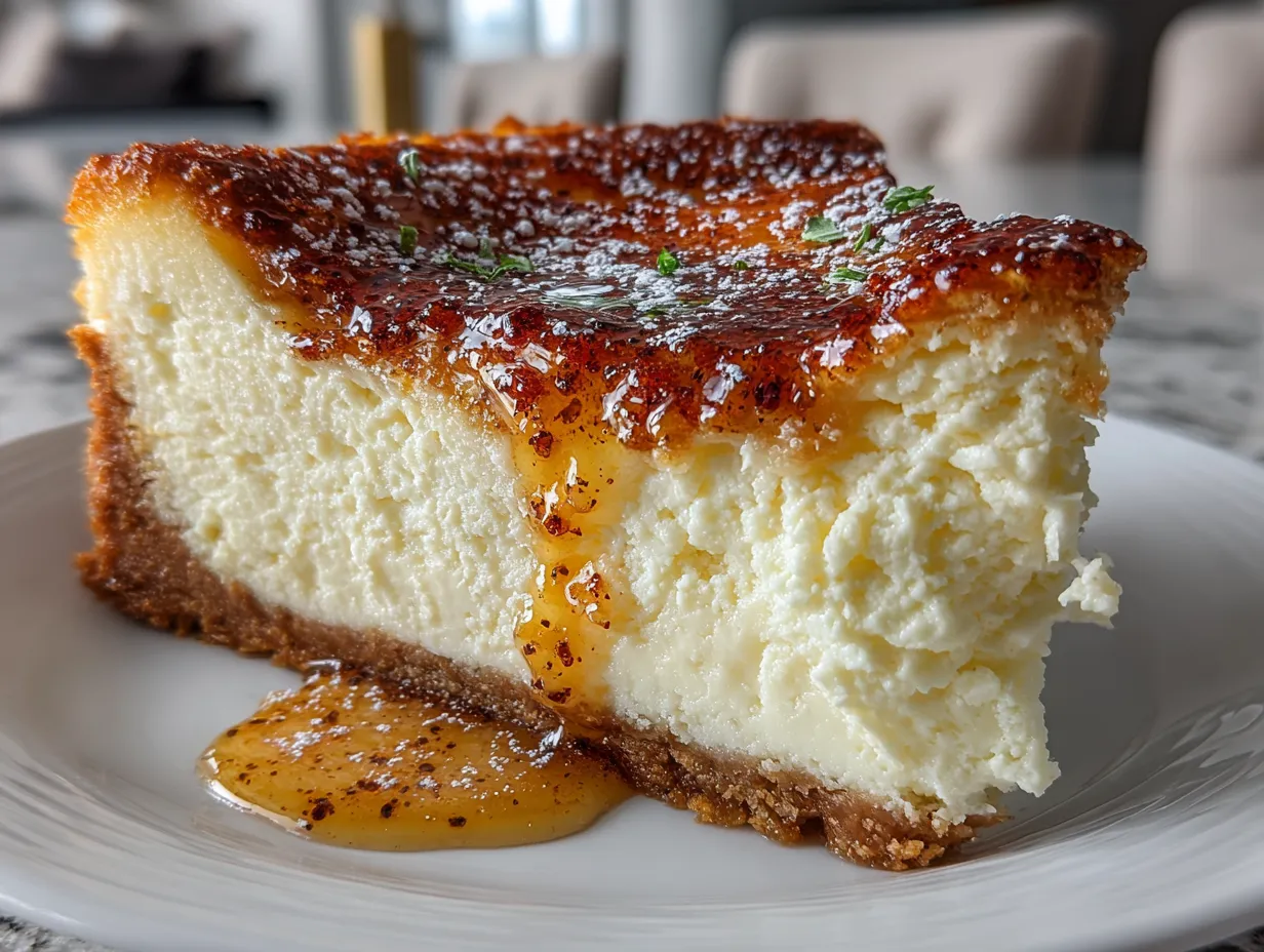 Decadent Slice of Vanilla Bean Brown Butter Cheesecake