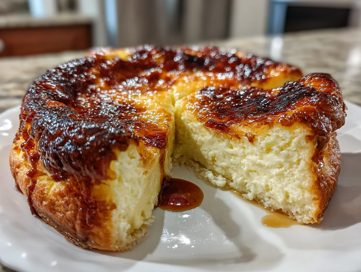 Delicious Burnt Basque Cheesecake on Display