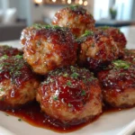 Delicious Cranberry BBQ Crockpot Meatballs Appetizer
