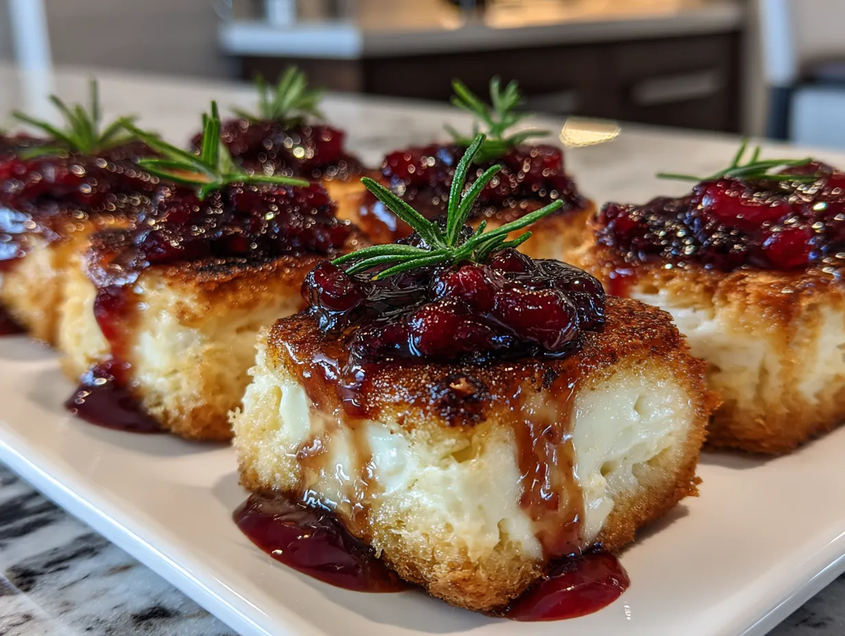 Delicious Cranberry Brie Bites Ready to Serve