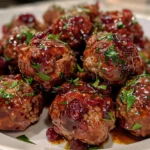 Delicious Cranberry Meatballs Appetizer
