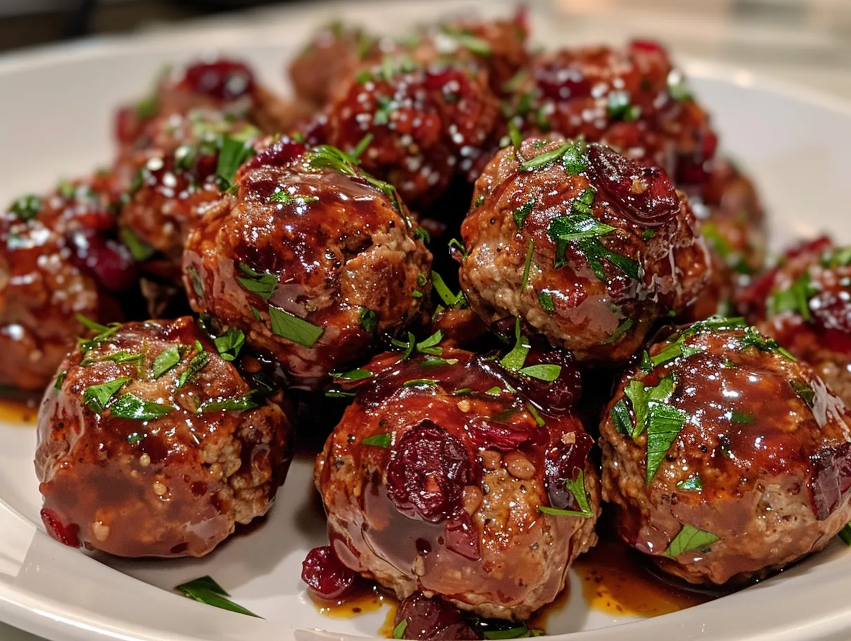 Delicious Cranberry Meatballs Appetizer