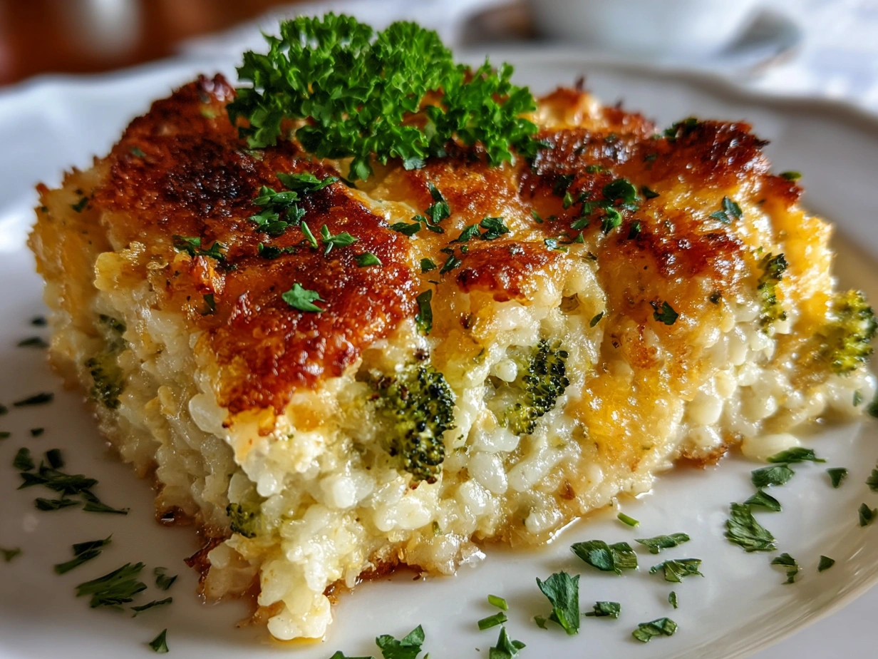 Delicious Homemade Broccoli Cheese Rice Casserole