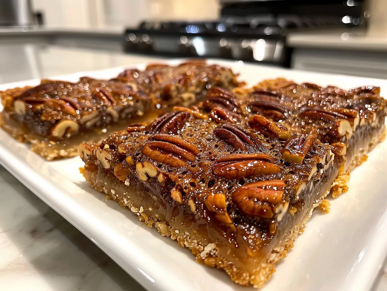 Delicious Pecan Pie Bars Ready to Eat