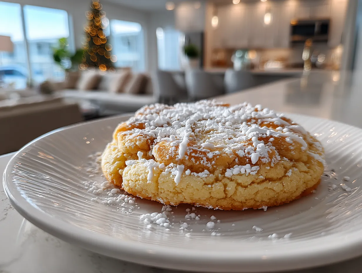 Close-up of delicious homemade soft sugar cookies.