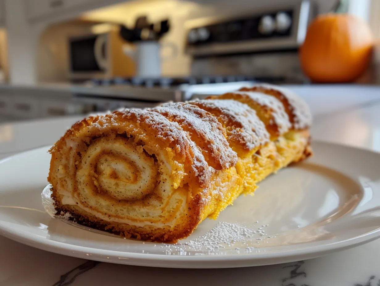 Delicious Spiced Creamy Pumpkin Roll