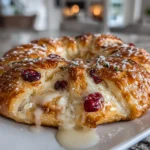 Festive Cranberry Brie Crescent Wreath Appetizer