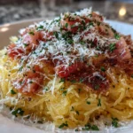 Golden Spaghetti Squash on a Rustic Table