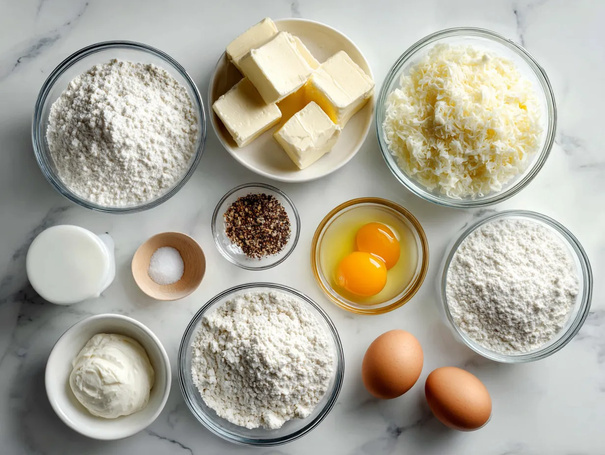 Ingredients for making hashbrown casserole