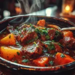 Hearty Beef Stew in a Rustic Bowl