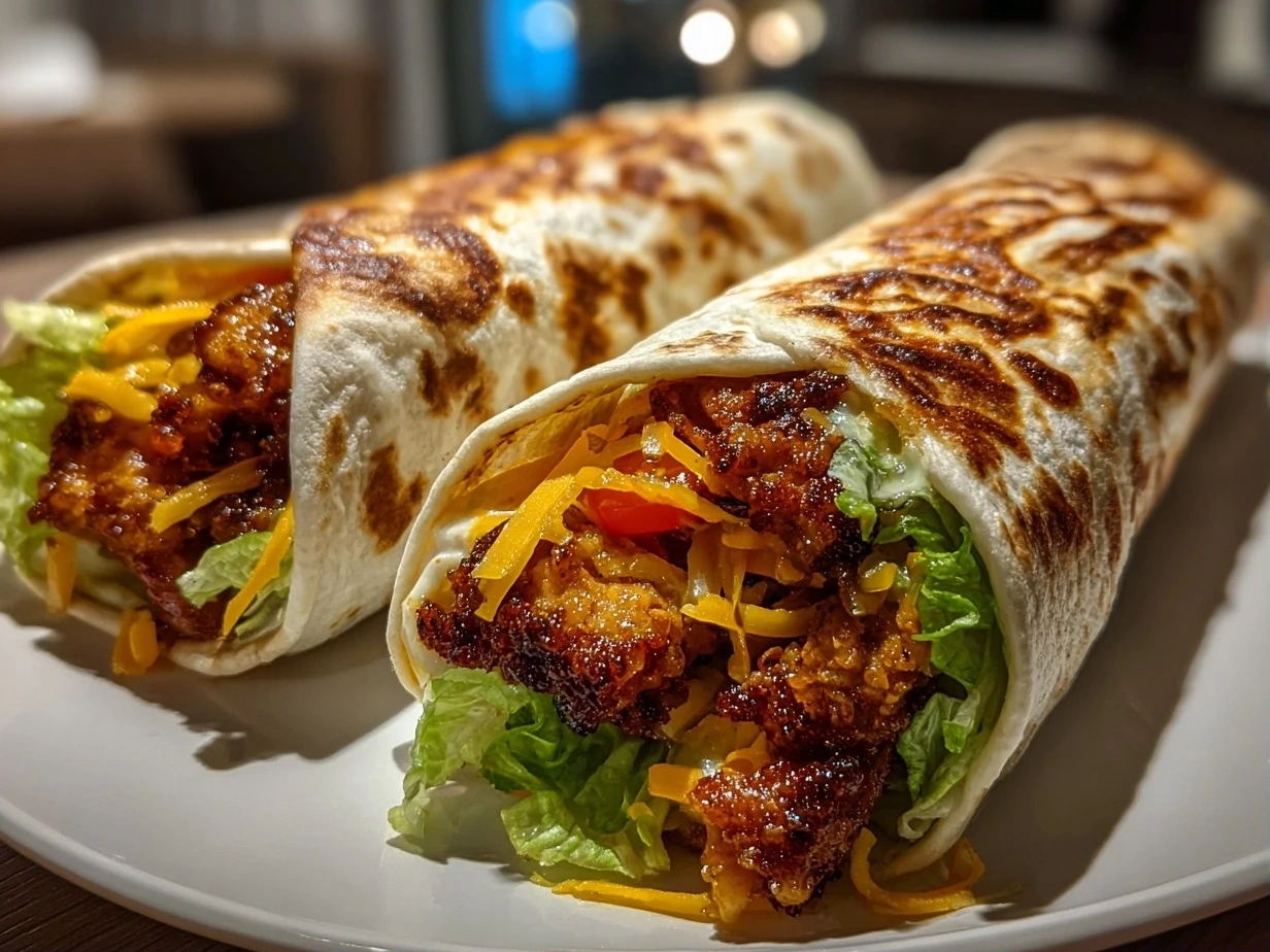 Homemade Big Mac Wrap Ready to Eat