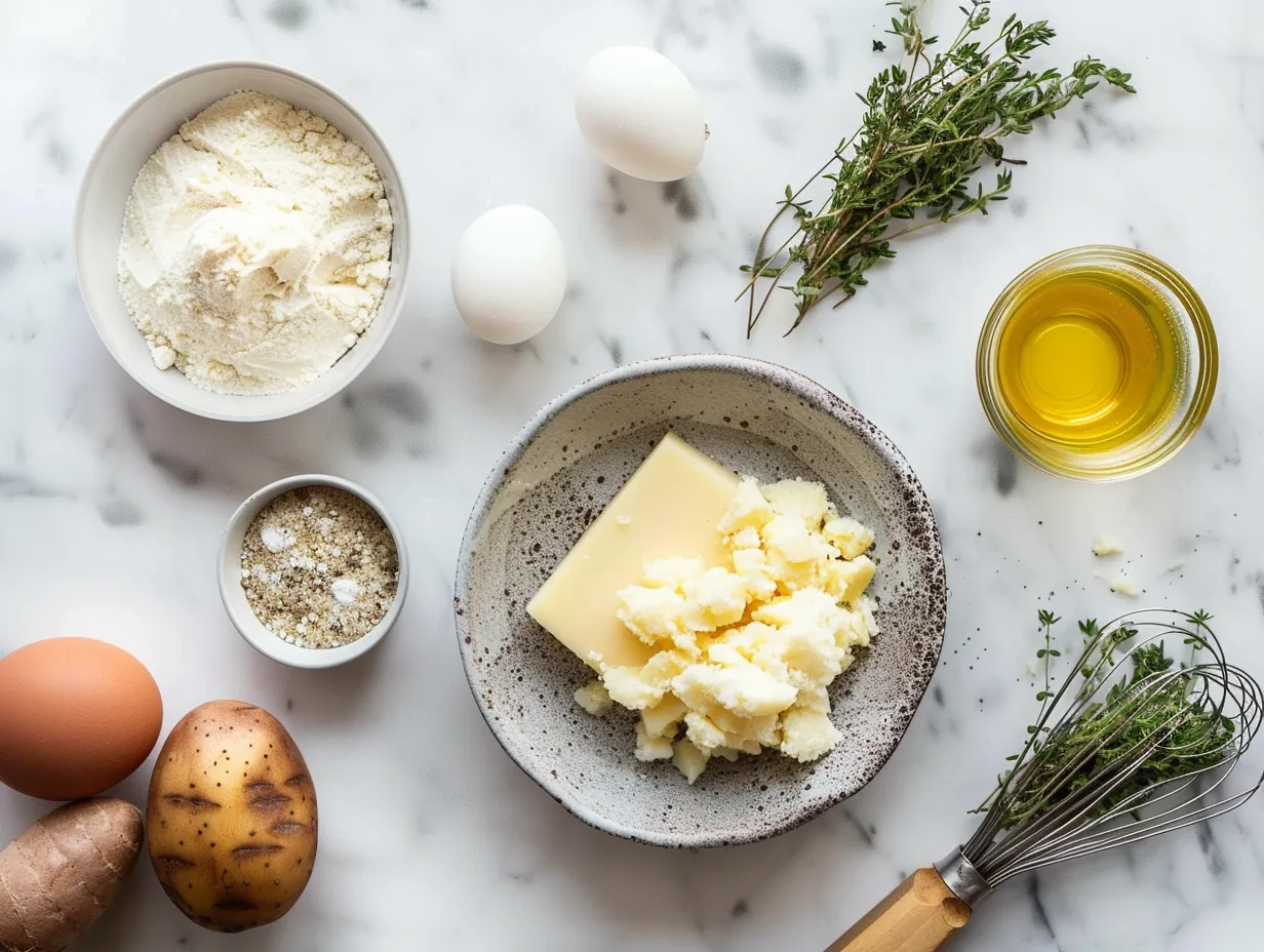 Ingredients needed to create Irish Potato Pie