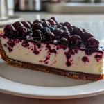 Luscious White Chocolate Blueberry Cheesecake