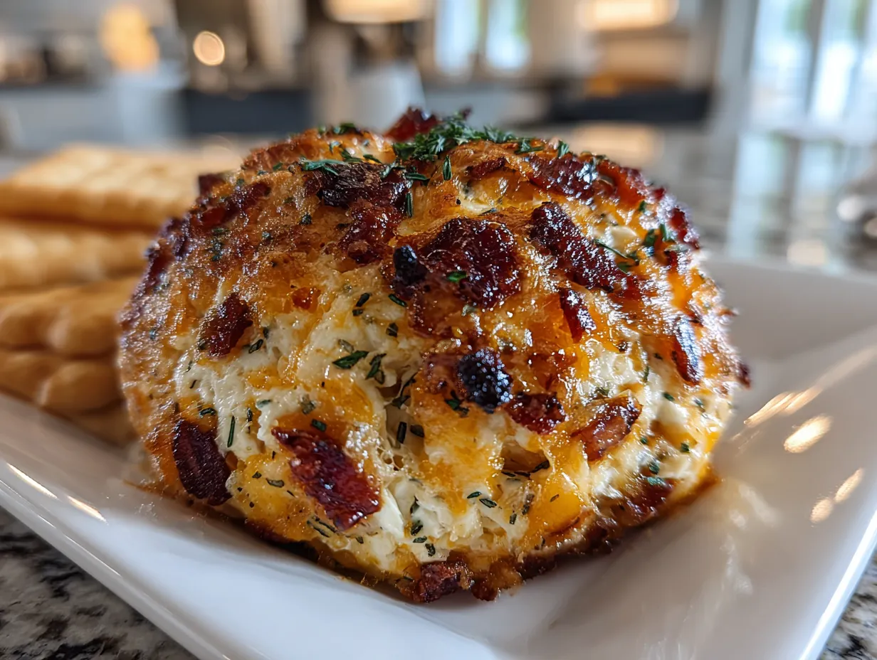 Mouthwatering Bacon Cheddar Cheese Ball