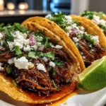 Mouthwatering Close-Up of Homemade Birria Tacos